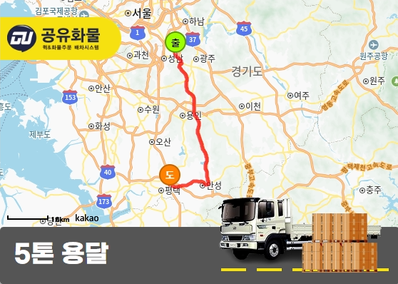 상대원동 5톤 윙바디 주사기형 의료기기 운송