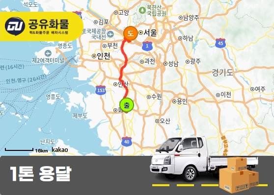 팔탄면 1톤 리프트카고 슈퍼커브 운송